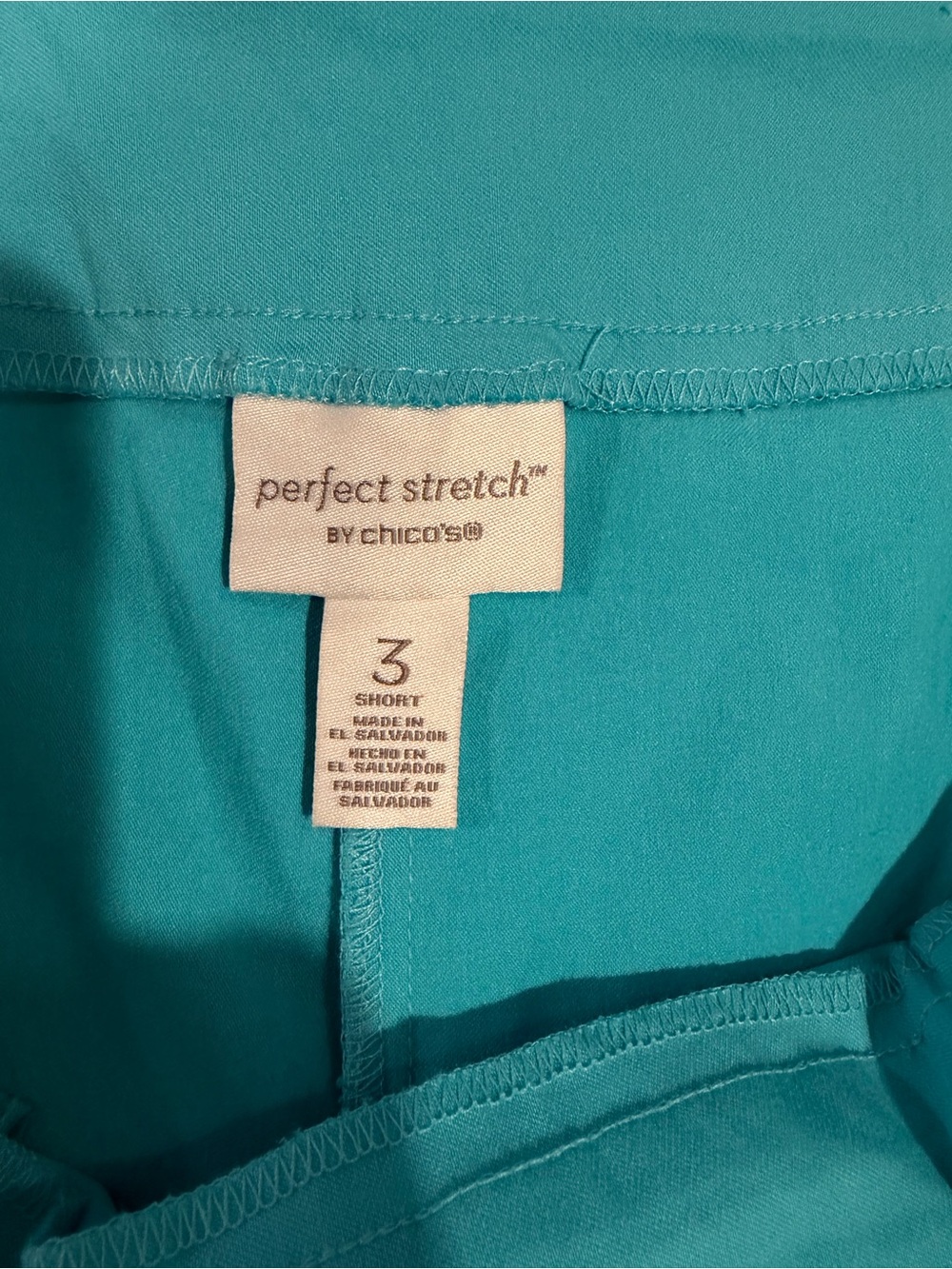 Chico's Perfect Stretch Bermuda Shorts in Teal